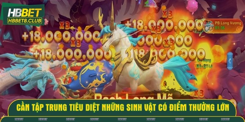 Cần tập trung tiêu diệt những sinh vật có điểm thưởng lớn